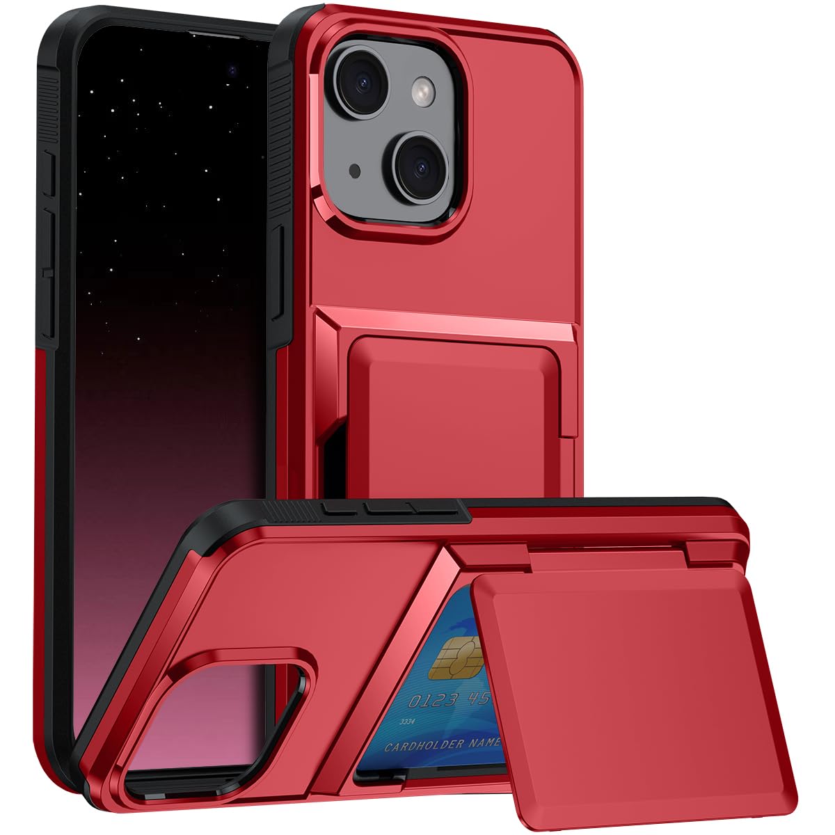 Amazon.co.jp: KeKeYou iPhone 14 用 ケース カード収納 3枚ICカード