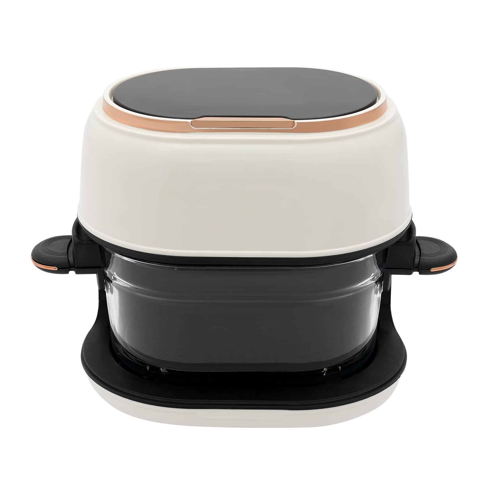 Freidora de aire caliente blanca, 4 l, ajustable, con pantalla táctil, con cesta de freÃr visible, para casa, restaurantes, apartamentos, 29 × 22 × 29 cm