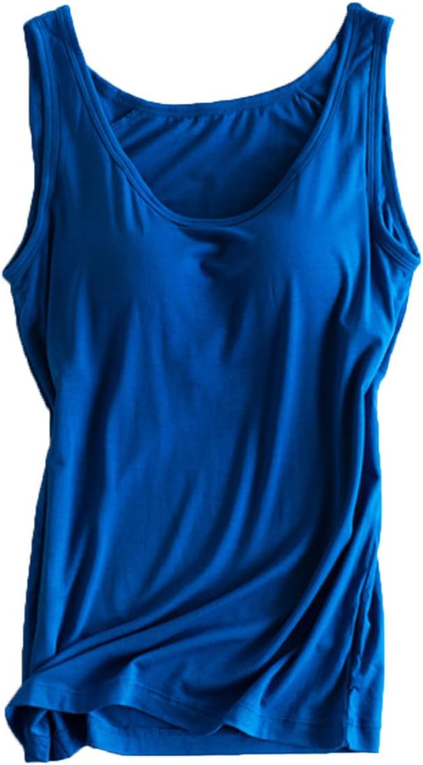 Atditama Womens Modal Built-in Bra Padded Active Strap Camisole Yoga Tanks Tops