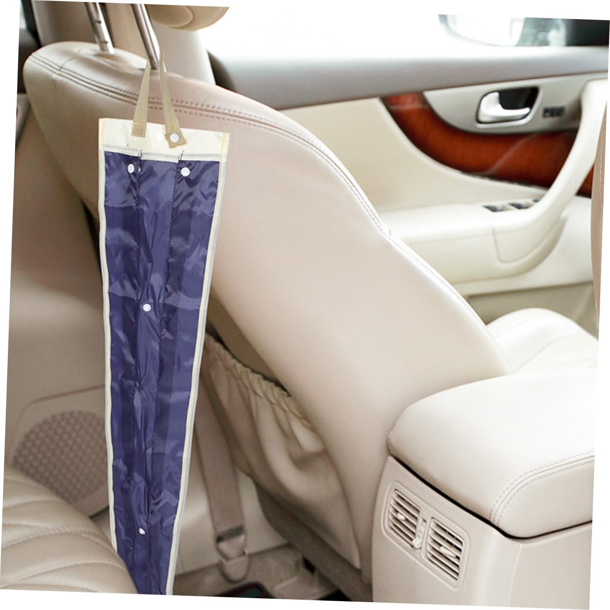 Portaombrelli Per Auto In Plastica Rigida Nero – Compatto, Impermeabile, Con Gancio Rimovibile Per Sedile Posteriore