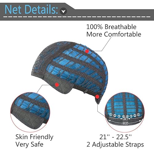 Miniatura 6 de Mildiso - Peluca de cabello largo natural ondulado para mujer color azul de color degradado perfecto para fiestas cosplay o uso diario