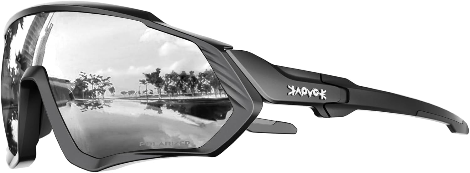 KAPVOE Cycling Glasses Men Women Polarized Sports Sunglasses With 1 Lens Or 5 Lenses MTB Mountain Bike Eyewear - K9408