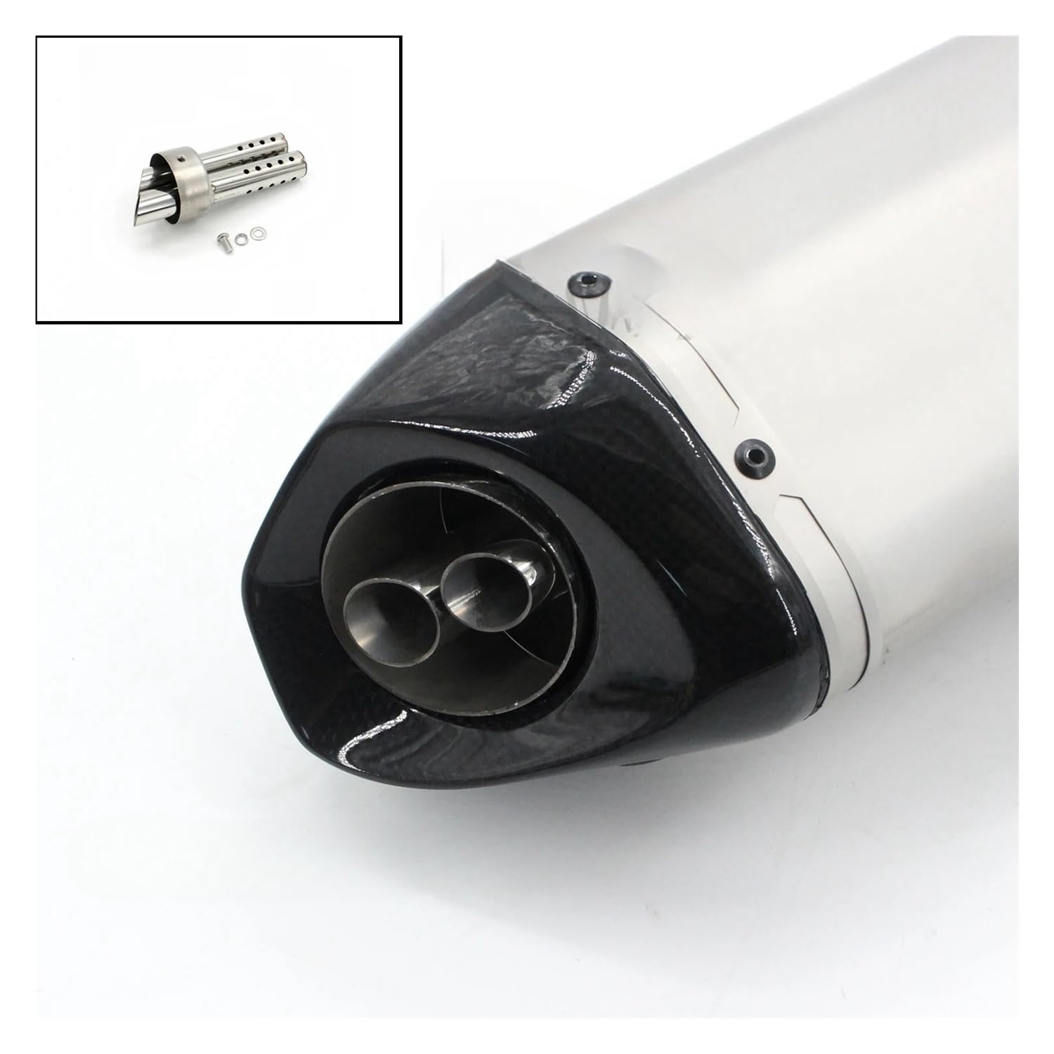 Silenziatore Universale Per Moto - Db Killer Regolabile In Acciaio Inox - 127mm - Foto 2