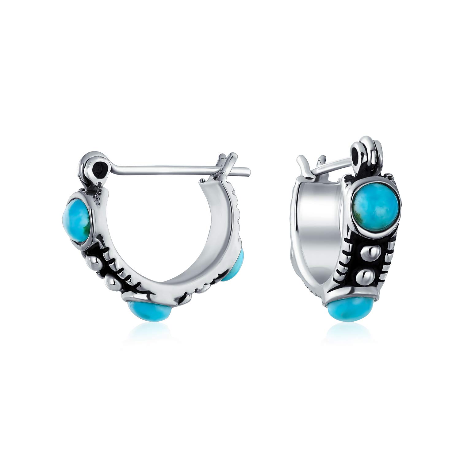 Orecchini Pendenti A Cuore In Argento Sterling 925 Con Turchese E Rodocrosite, Stile Boho Bali, Filigrana, Chiusura A Leva, Regalo Per Donne - 4