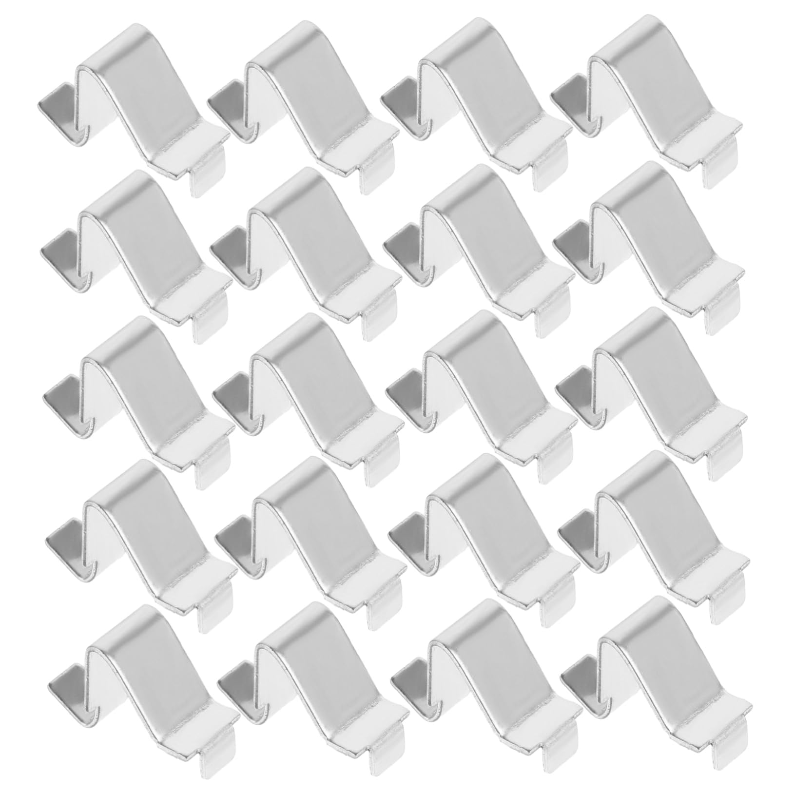Healifty 20pcs File Cabinet Partition Buckle Braces Metal Shelf Clips Refrigerator Square Clip Cabinet Shelves Clips Cooler Shelf Support Clip Wire Shelf Clip Metal Rack Clips Iron Silver