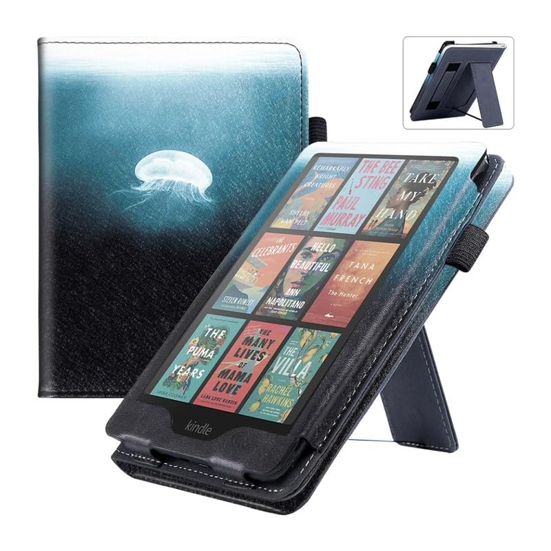 PU Leather Smart Flip Protective Case Cover | Compatible with 12th Generation Kindle Paperwhite E-Readers | Slim Lightweight Design with Auto Sleep/Wake and Hand Strap-image-45