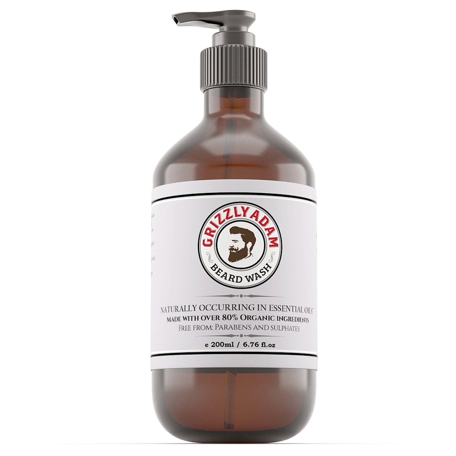 Beard Wash Shampoo - Deep Cleanse your Beard, Naturally - Large 200ml Shower Friendly Bottle - Reduce Itch and Smell Great