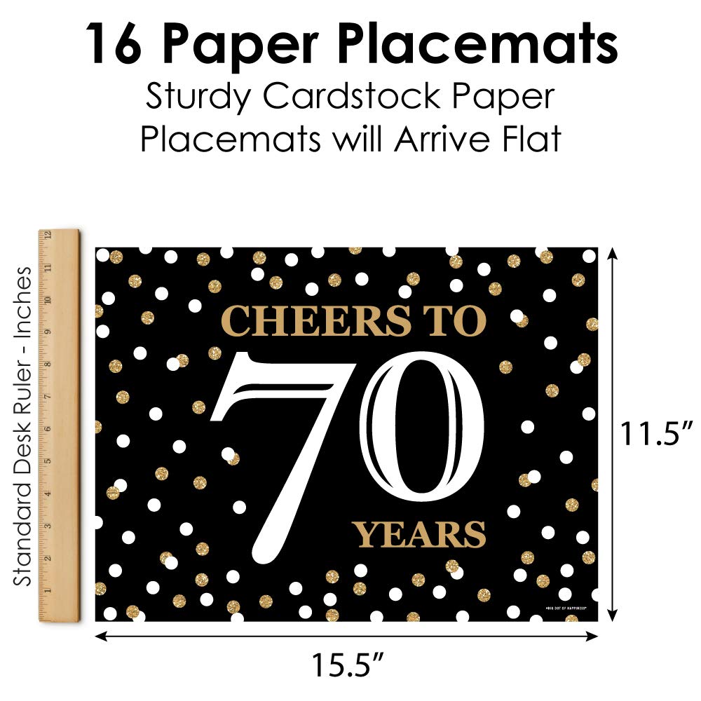 Big Dot Of Happiness 70. Geburtstag Geschenkboxen – Goldene Giebelboxen Im 12er-Set Für Partys & Gastgeschenke