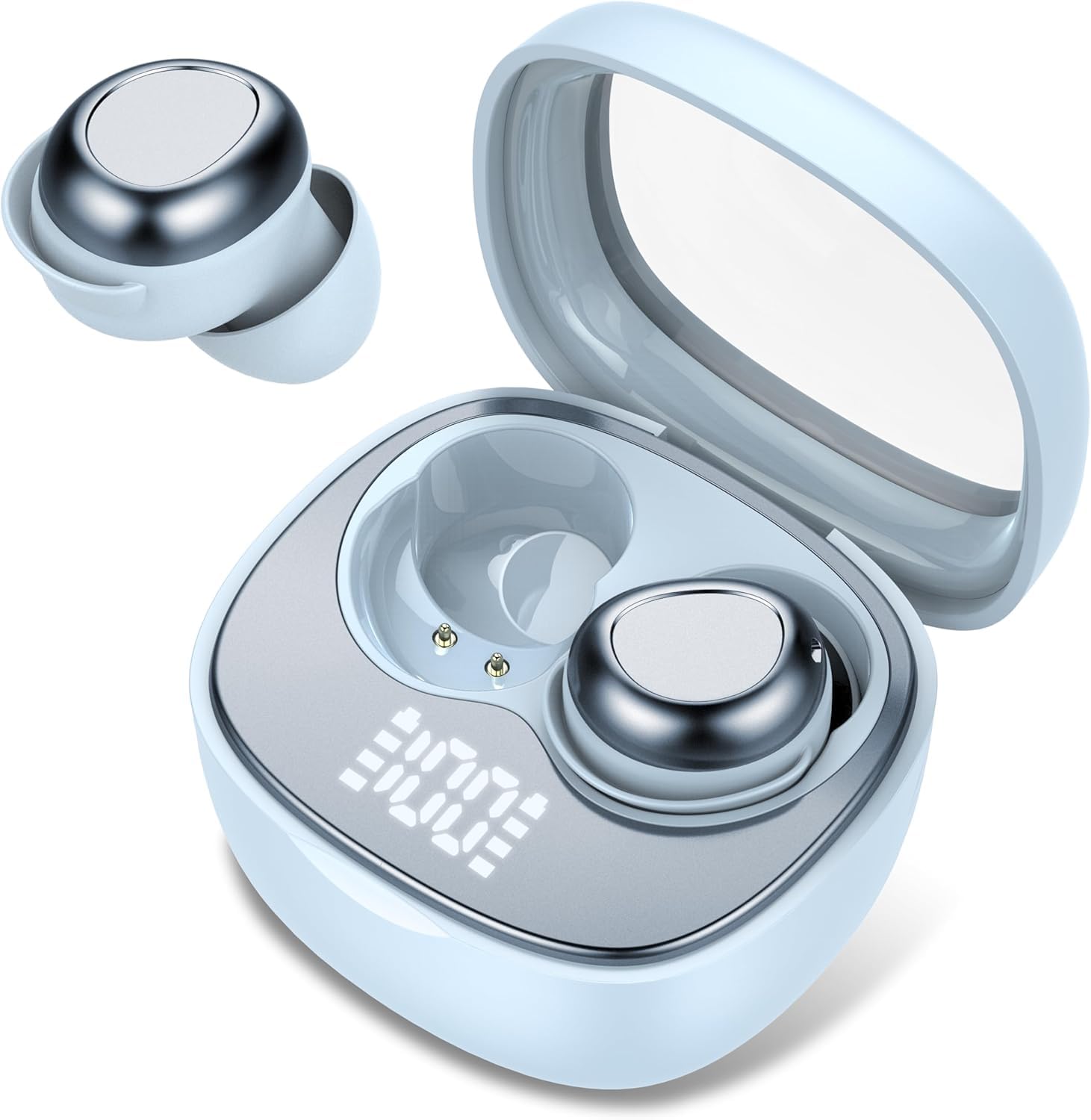 Doubc Mini auriculares para dormir Bluetooth 5.4, 2025, nuevos auriculares in-ear inalámbricos con 25 horas de duración de la batería, auriculares suaves para dormir, sonido suave, cómodo de llevar