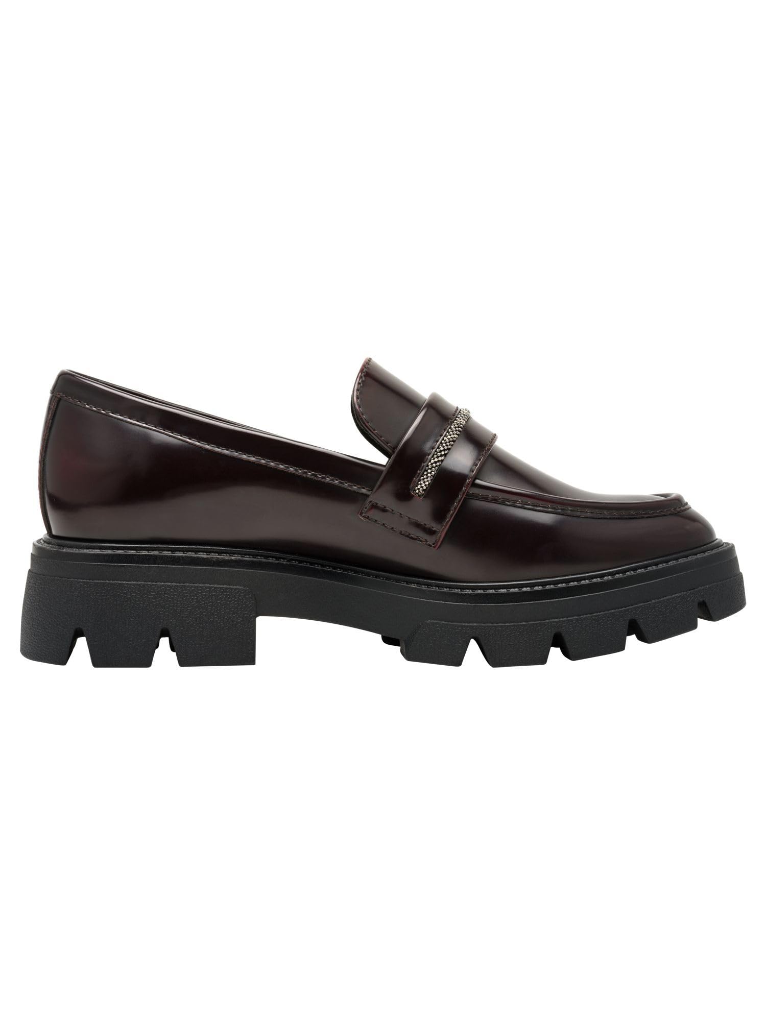 s.Oliver Damen Loafer ohne Absatz Vegan Elegant, Rot (Bordeaux), 39 EU