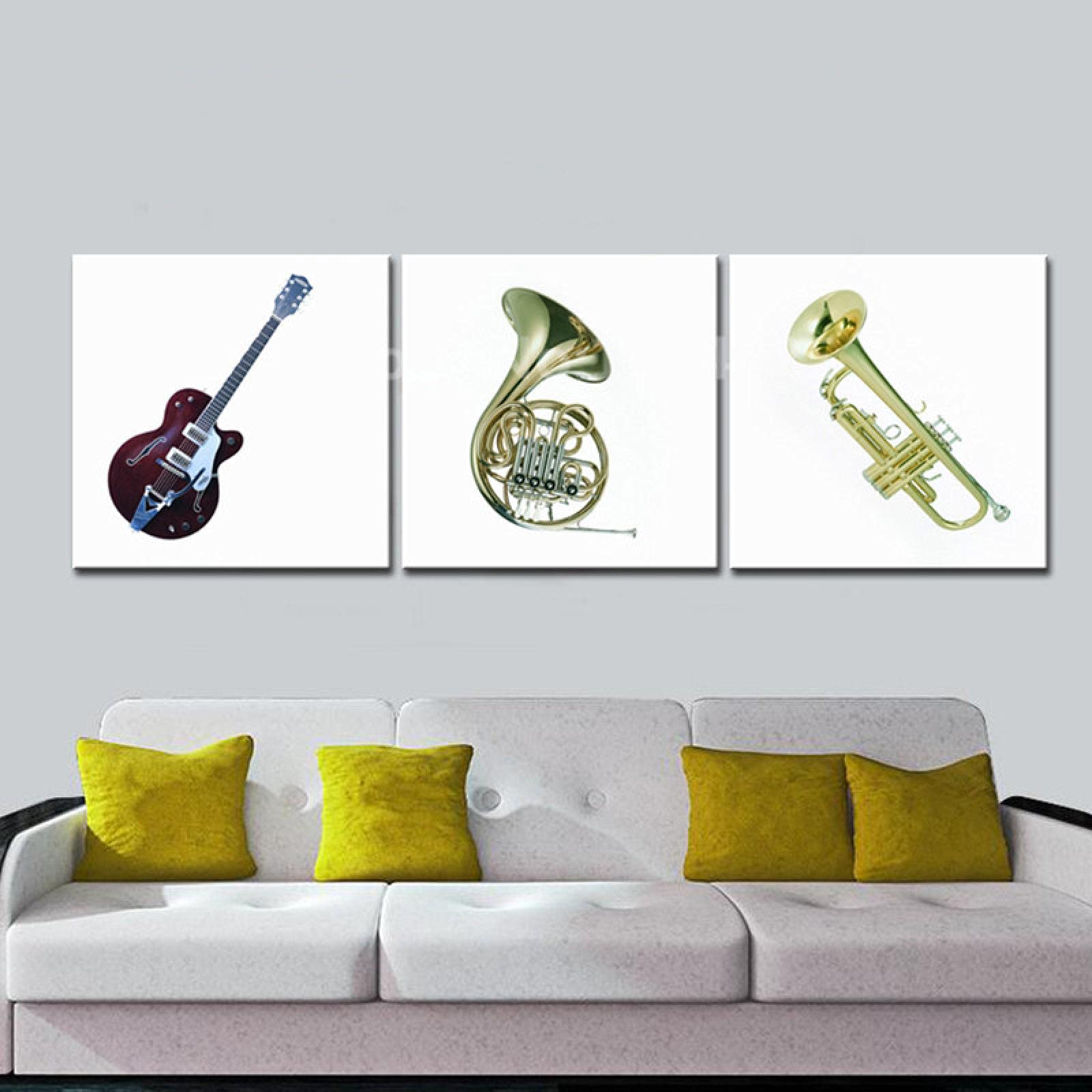 Nowoczesny instrument muzyczny zdjęcia drukowane na płótnie martwa natura sztuka ścienna malarstwo plakaty i wydruki do salonu dekoracja domu 80 x 80 cm x 3 bez ramki