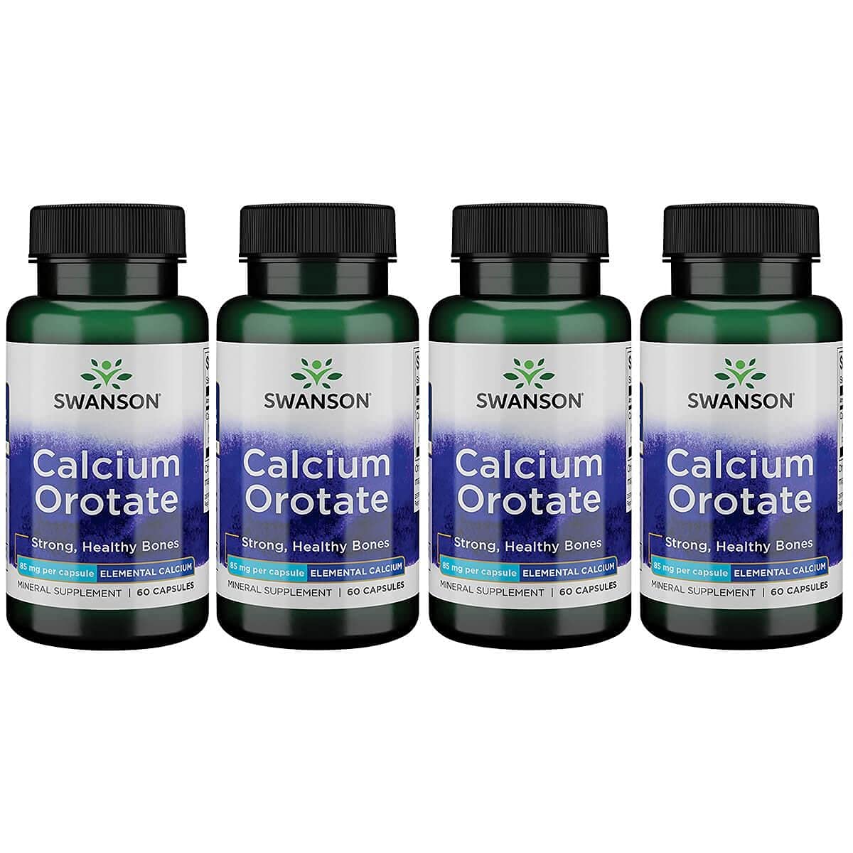 Swanson Calcium Orotate 85 mg 60 Caps 4 Pack