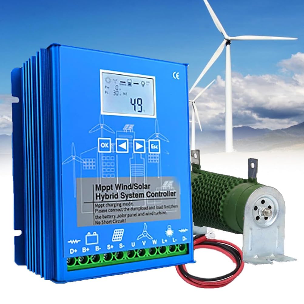 Hybrydowy kontroler ładowania wiatrowo-słonecznego, kontroler ładowania wiatrowo-słonecznego 8000W, automatyczny kontroler bateryjny 12V 24V 48V do sieci off-grid,12V