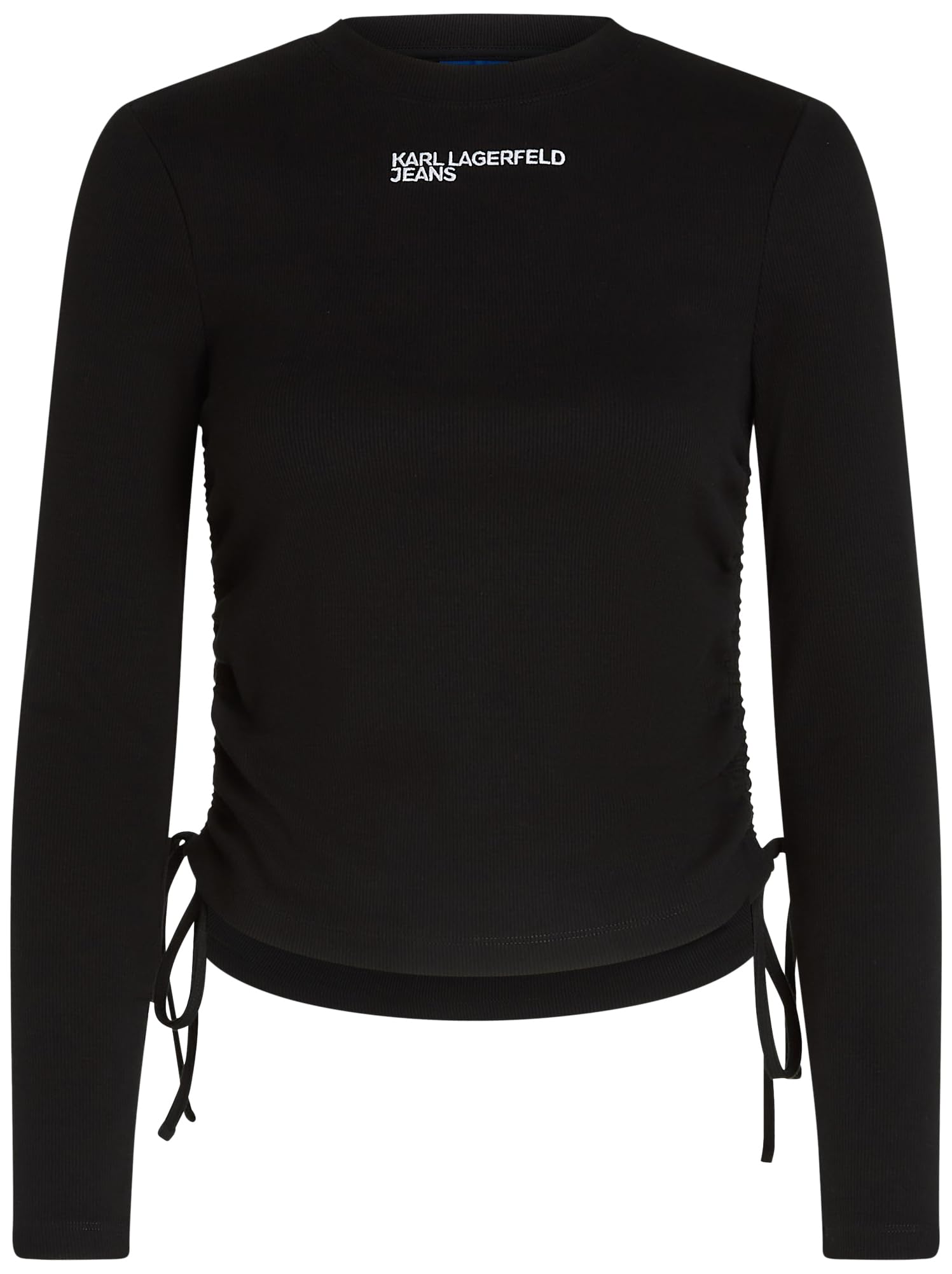 Karl Lagerfeld Jeans Damen Ruched Ribbed Top