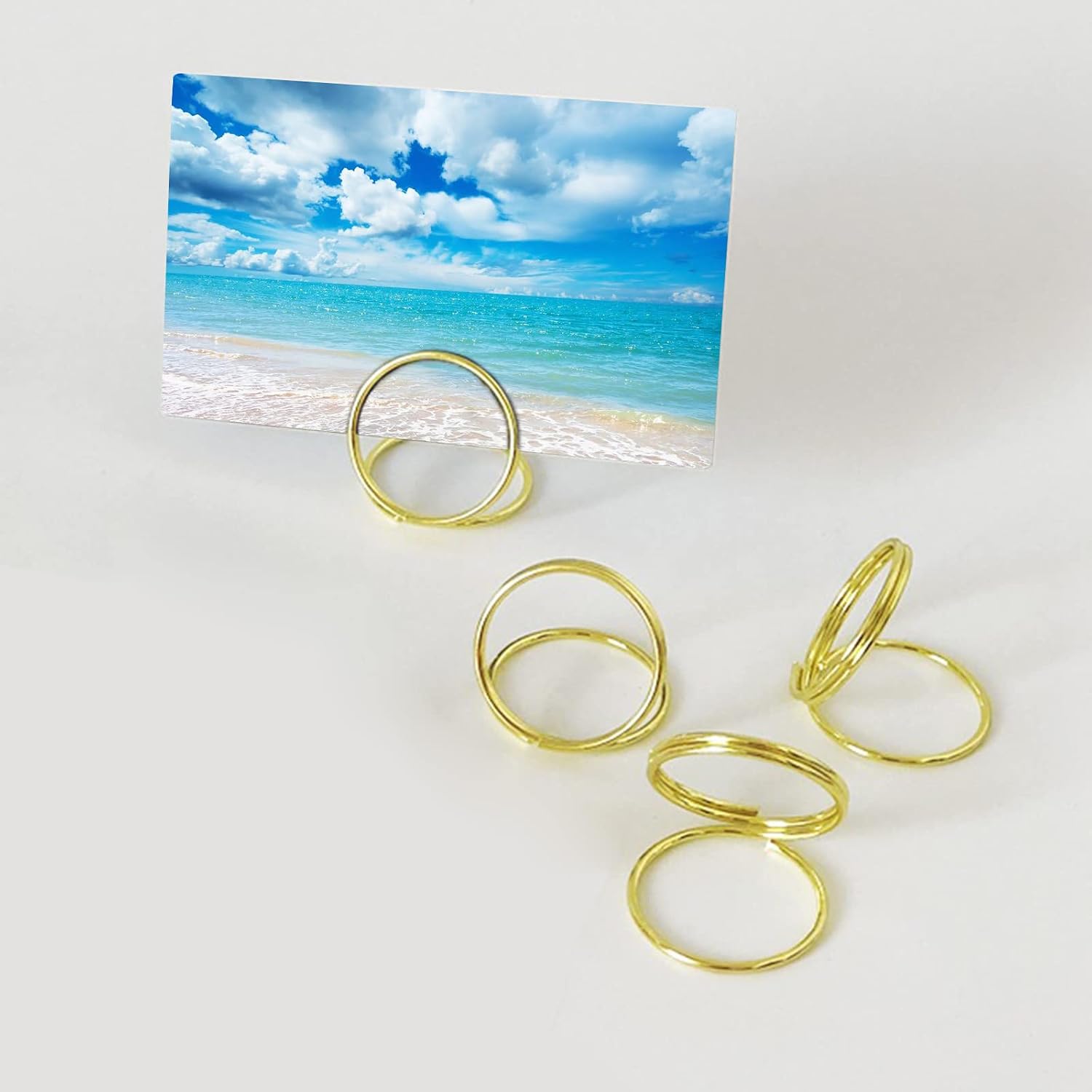 10pcs Round Shape Metal Place Card Holders Photo Clip Stands Wedding Table Number Name Sign Holder for Birthday Party
