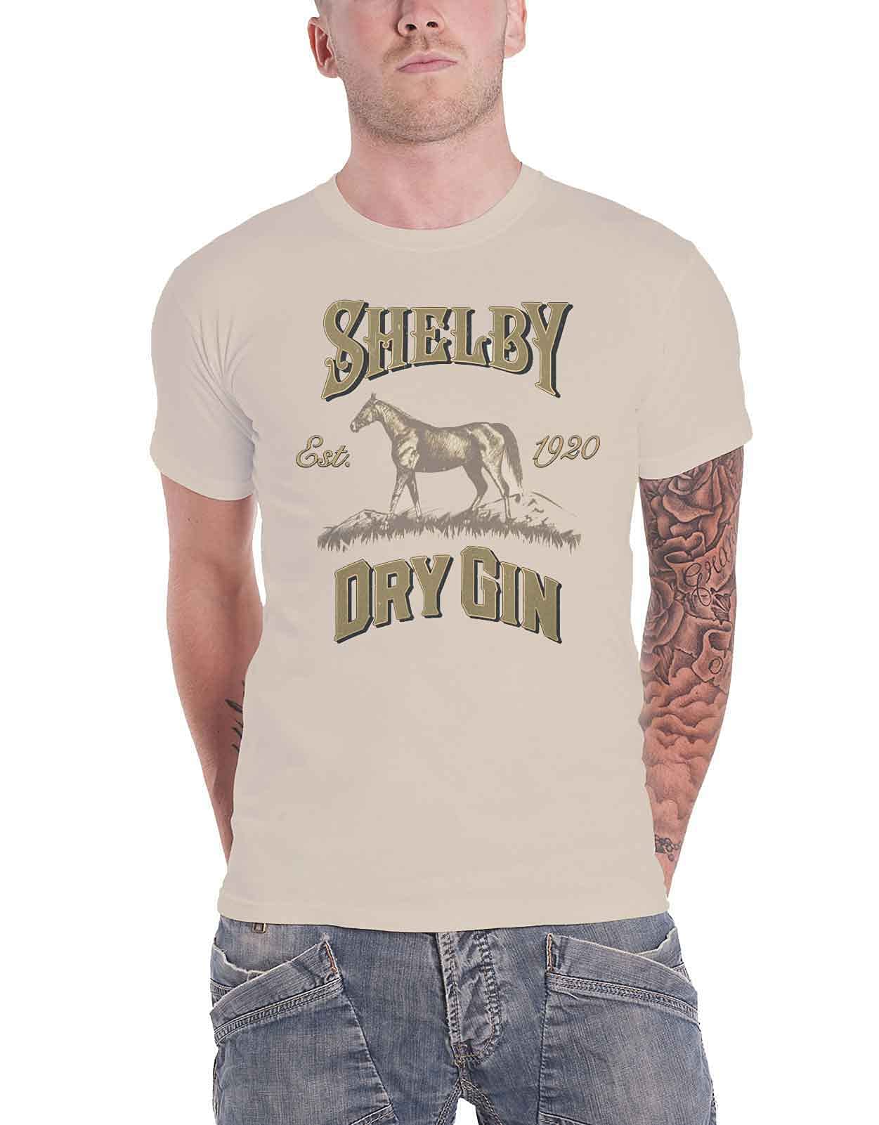 T-shirt Peaky Blinders imprimé logo vintage couleur naturelle coupe homme ajustée - 4