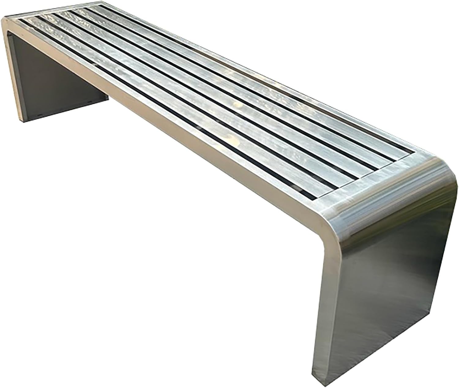 Outdoor Metal Garden Bench, Backless Patio Seating, Cast Iron Furniture for Lawn & Park, Stylish Outdoor Bench in Multiple Colors - Ideal for Gardens, Yards & Patios