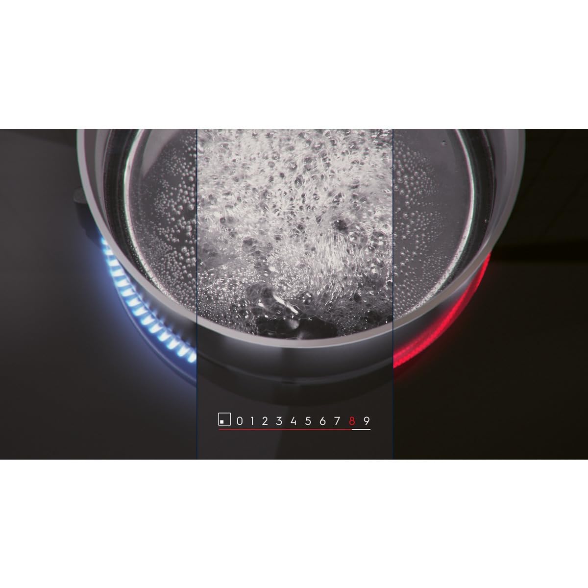 Electrolux EIT60342 Placa de Inducción, Serie 300, 60 cm, 3 Zonas de Cocción, Sistema Hob2Hood, Función Pausa, 3 Niveles de Intensidad, Función PowerBoost, Calentamiento Rápido, Temporizador