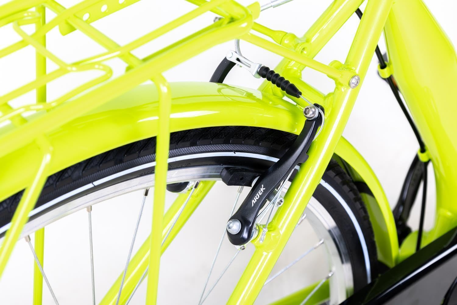 28 Zoll Alu Fahrrad City Bike Damen 7 Gang Nabenschaltung Tiefeinsteiger Hellgrün