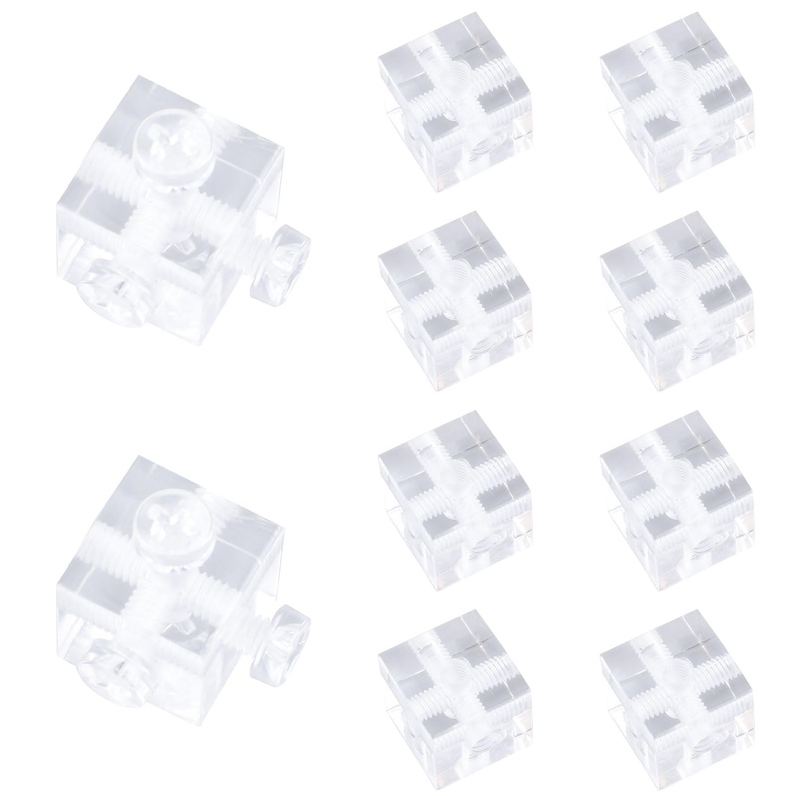INCREWAY 20 stks Acryl Connect Beugels, Clear Transparante Plastic Beugel, Platte Ondersteuning Plank Brace Beugel