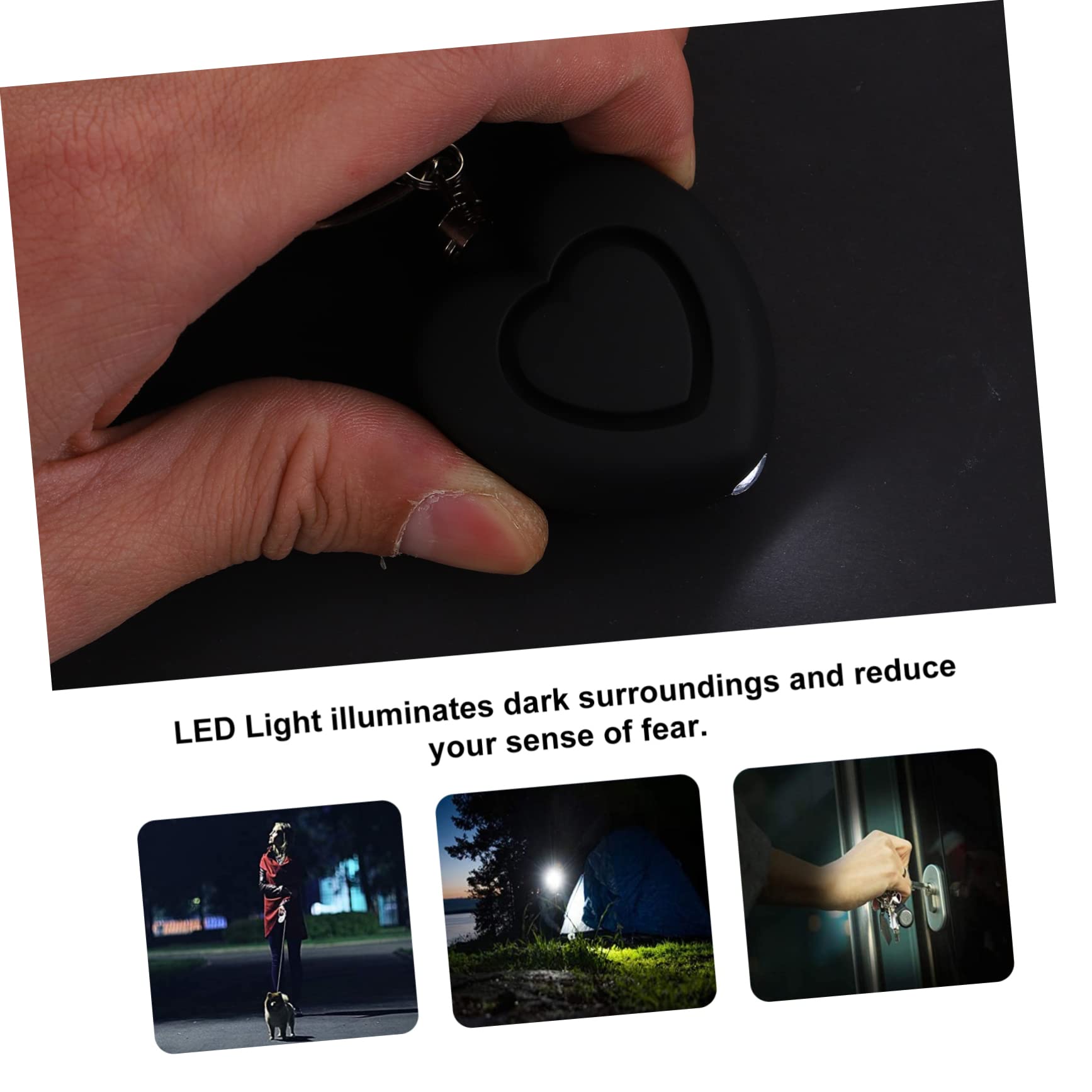 Hemobllo 4stücke -sicherheitsalarm Mit Licht Persönlicher Alarm Für Und Senioren Tragbarer Schlüsselanhänger Mit Lauter Und Einfacher Handhabung