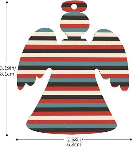 Miniatura 2 de Christmas Decor,Crafts Pendant Christmas Tree, Angel, Snowman, and Bell Designs, Personalized Ornaments Gift. Fashion Striped