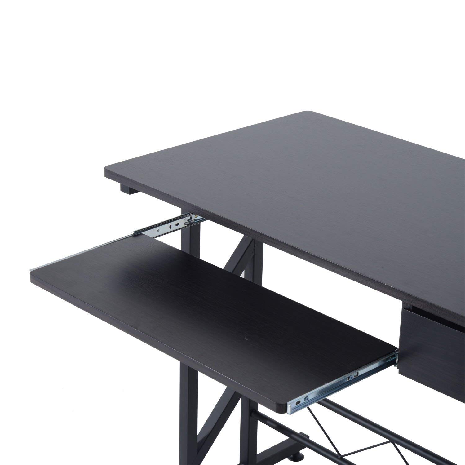 Computer Desk Sliding Keyboard Tray Drawer Host Box Shelf Home