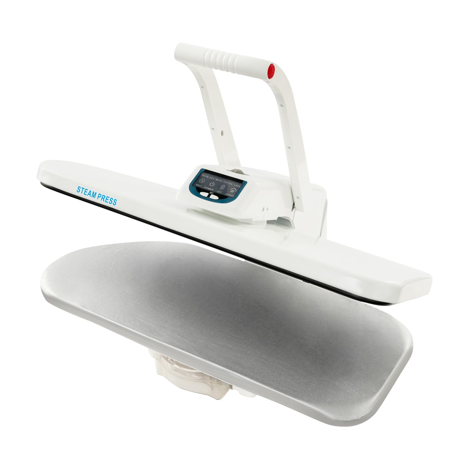 Pressa per ferro da stiro a vapore, 66 cm, con touchscreen, 1600 W (bianco)