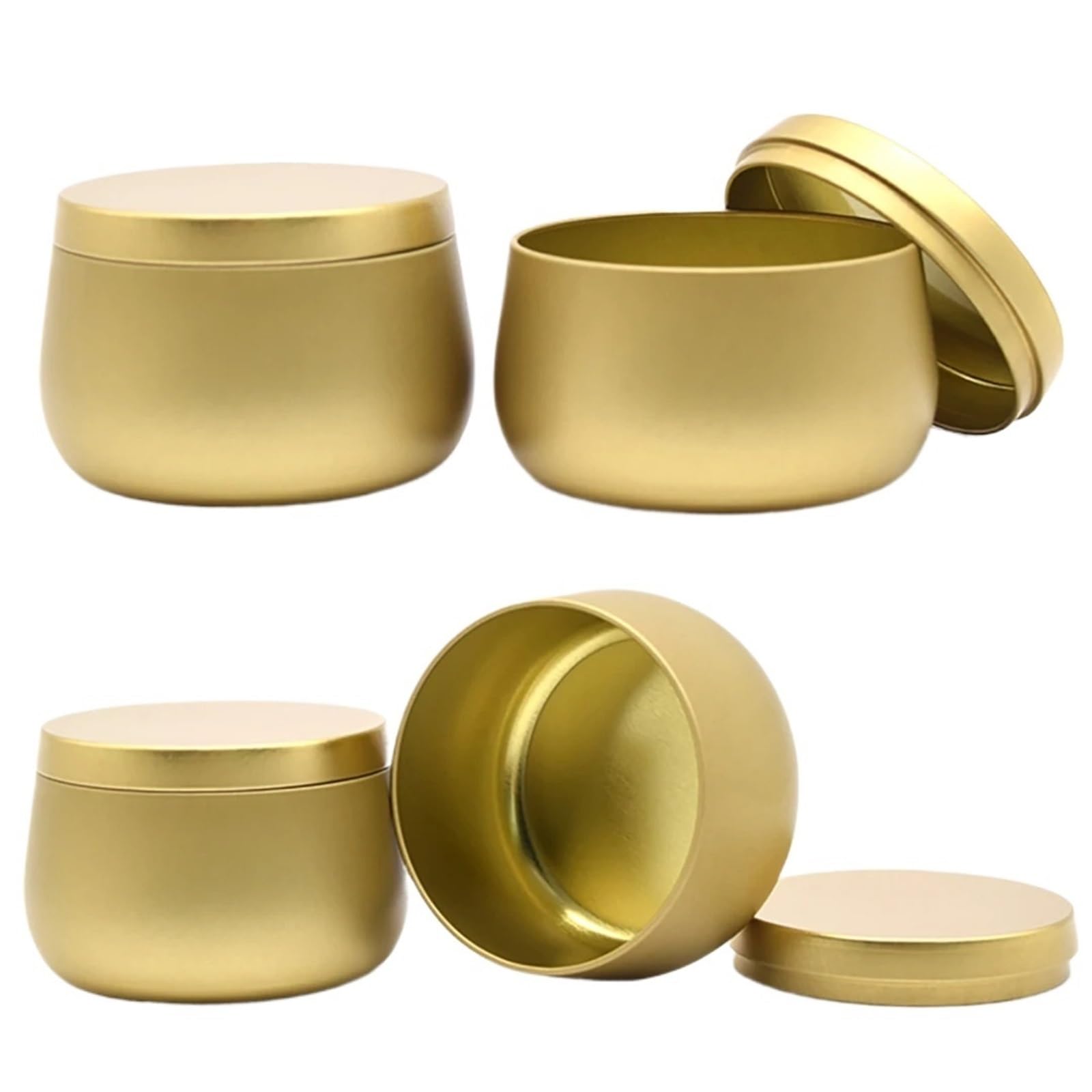 Xinglongs Candle Jars 24 Pack 4oz Gold Candle Jars with Lids – Empty Tin Containers for DIY Crafts