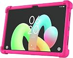 Cas pour 2024 Walmart ONN 10.1 Comprimé de pouce (modèle:100135925), housse de protection antichoc en silicone souple, étui réglable en shell pour enfants ONN 10.1 (Gen4 2024) Comprimé (Rose)