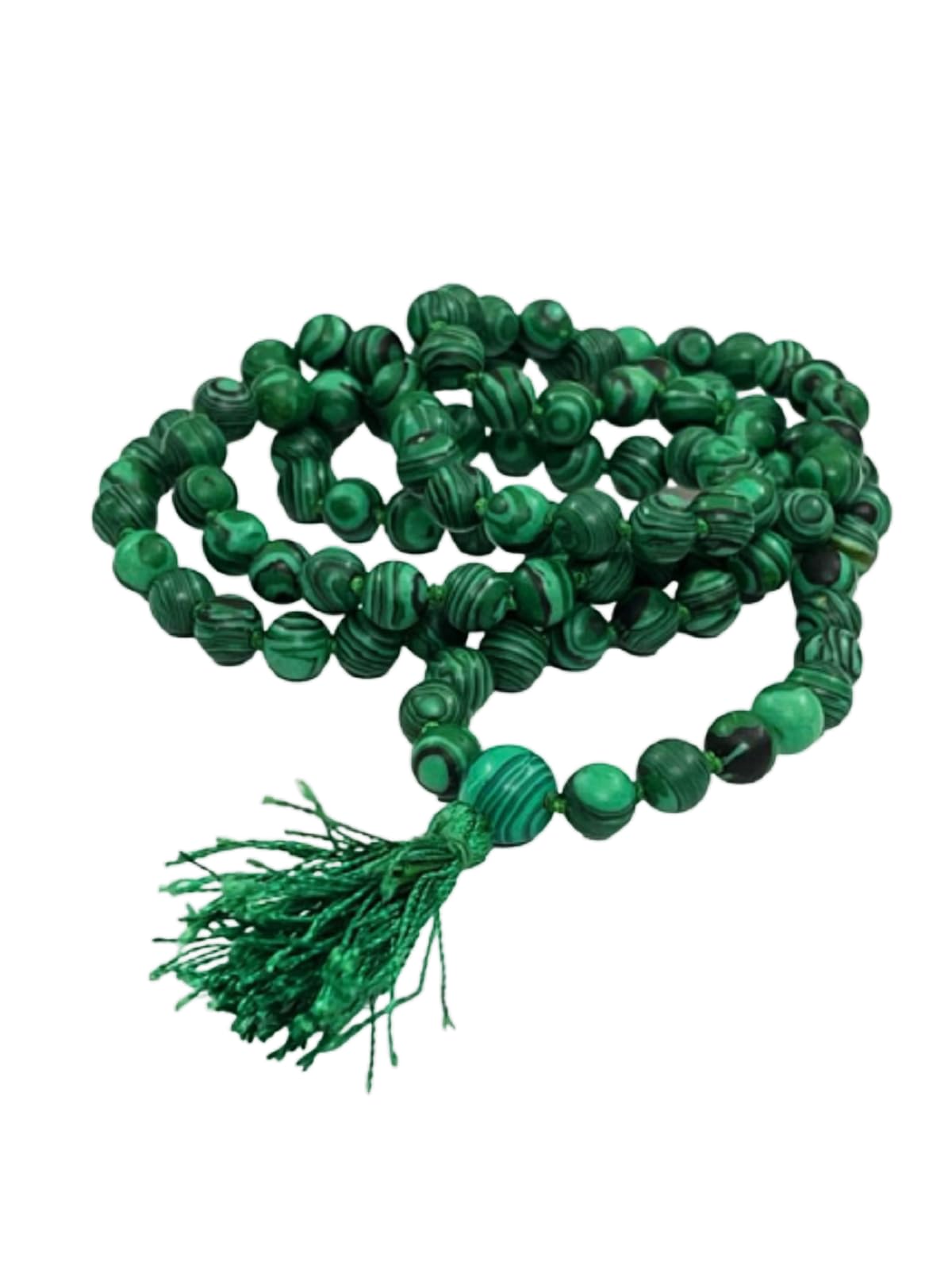 Malachite Mala | Necklace For Men & Women (Hand Knotted) (8 MM Beads) (1 Pc)-image-14