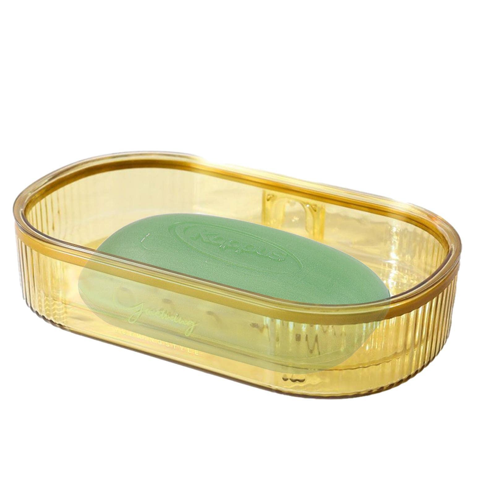 Wall Soap Holder | Self-Adhesive Wall Mounted Soap Dish - Self Draining Soap Dish with Removable Tray, Bathroom Organizer Accessories for Bar Soap