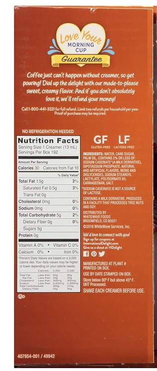 دجاج القهوة الدولي البندق ، 84 Fl Oz ، 192 Count