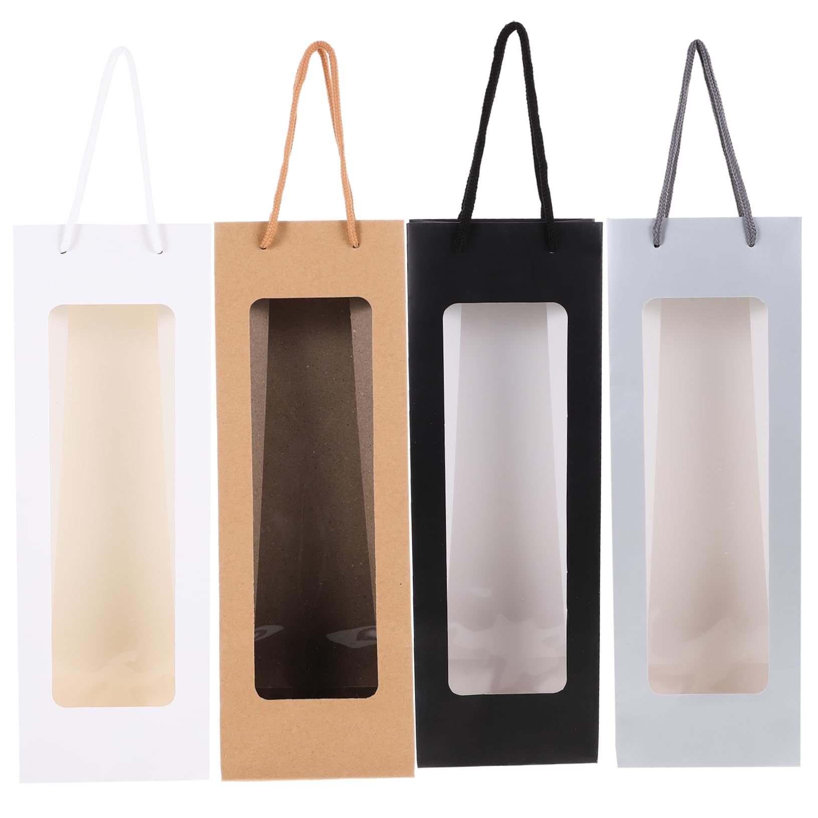 Amosfun 5 Ensembles À Vin Anniversaire De Bouteille De Vin Pochette Sachet Range Bouteille Porte Bouteille De Vin Rouge Porte-bouteilles Papier 4 Pièces * 5