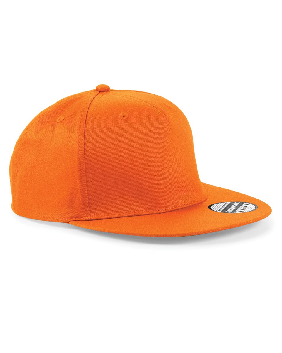 Beechfield Snapback Rapper Cap Colour=Orange Size=O/S