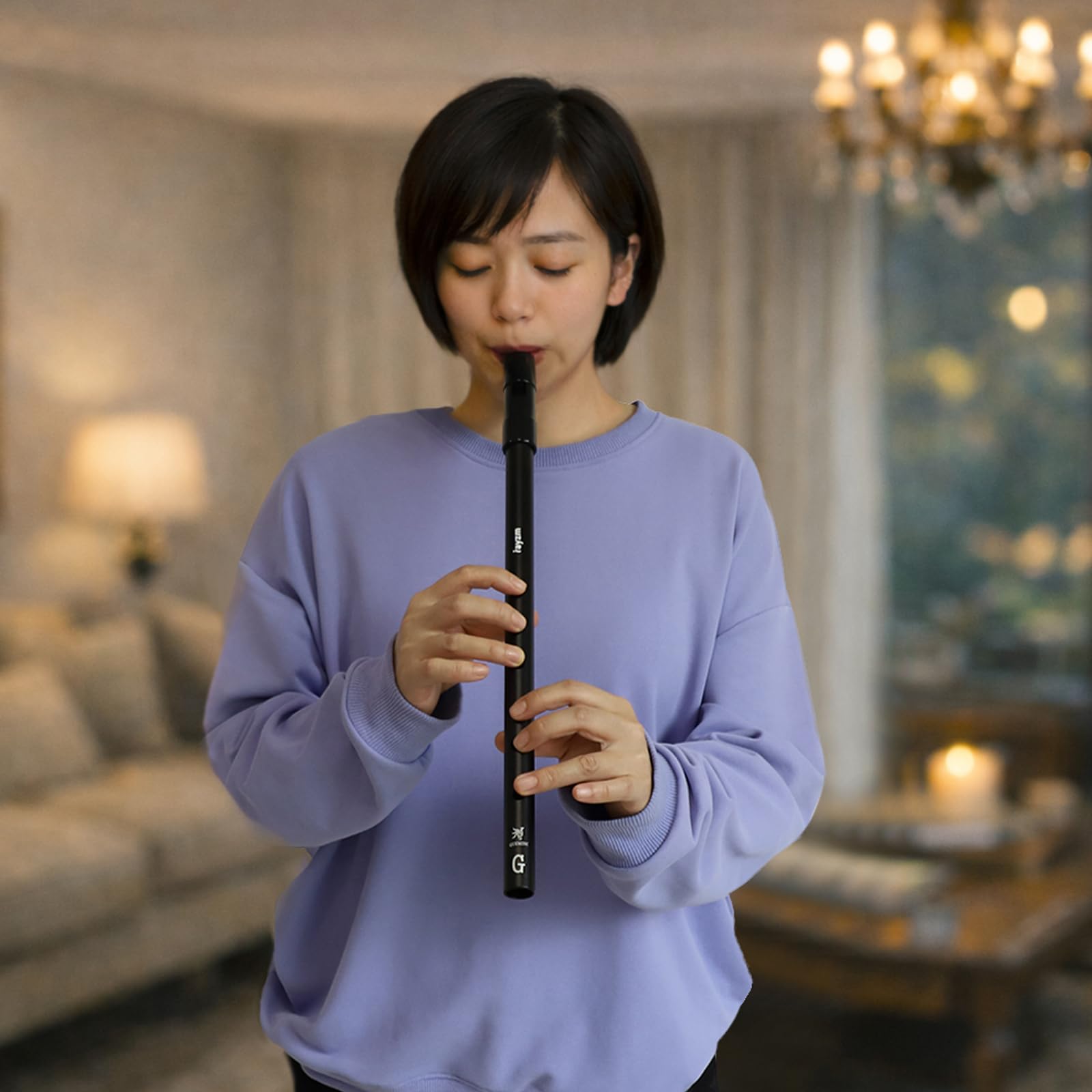 rayzm Fischietto Irlandese in Sol, Tin Whistle Alto in Metallo/Penny Whistle, Flauto Celtico Tradizionale a 6 Fori in Alluminio per Principianti, Suono Stabile, Strumento a Fiato Folk