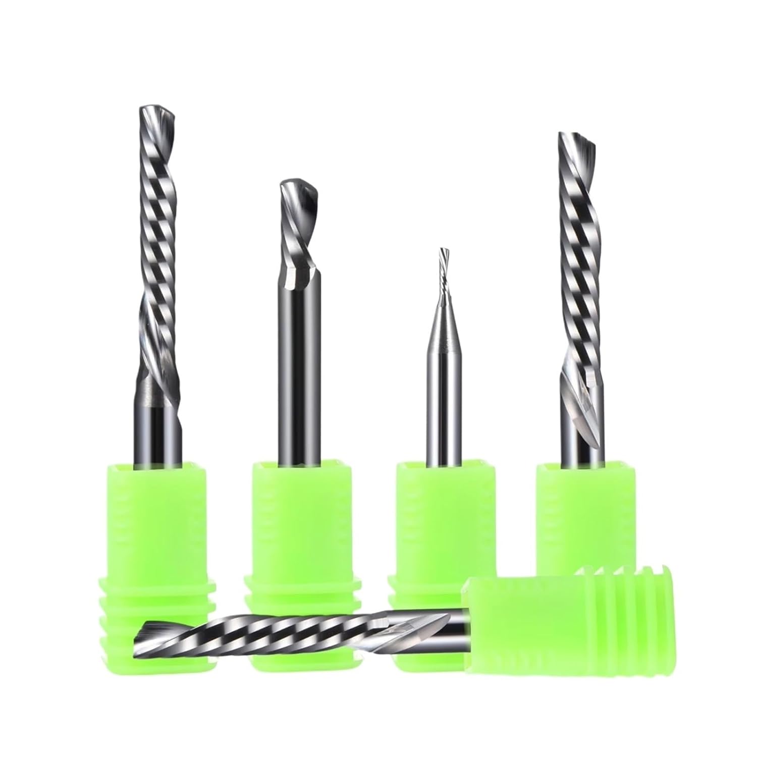 10pcs 3.175/4/5/6/8mm AAA Left Spiral milling Cutter Down Cut Flute Router bit end Mill milling Cutter(10P 3.175x2.0x8x38L)