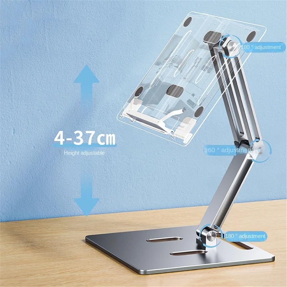 Supporto per Laptop Supporto for Laptop da scrivania, Supporto Pieghevole in Alluminio Regolabile in Altezza/angolazione Rialzo per Laptop(Silver)