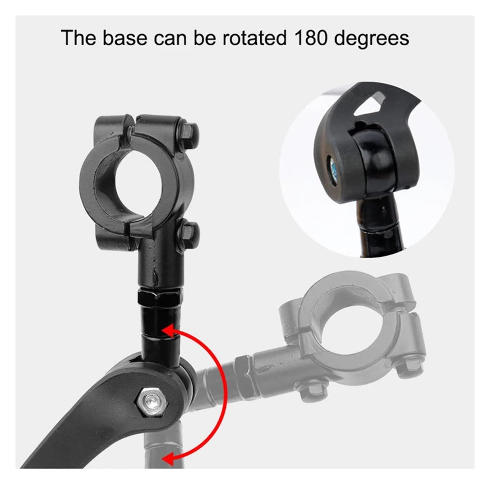 Motorcycle Mirrors Rétroviseur De Vélo Réflecteur Réglable Guidon Rotatif Miroir Clair