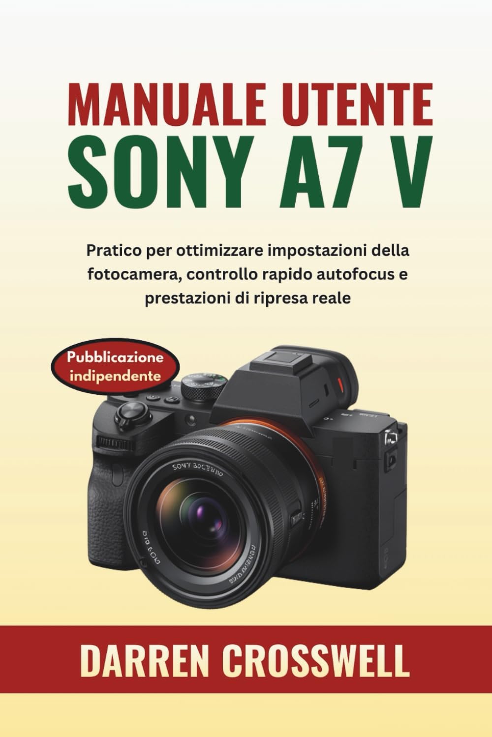 Manuale utente Sony A7 V: Pratico per ottimizzare impostazioni della fotocamera, controllo rapido autofocus e prestazioni di ripresa reale