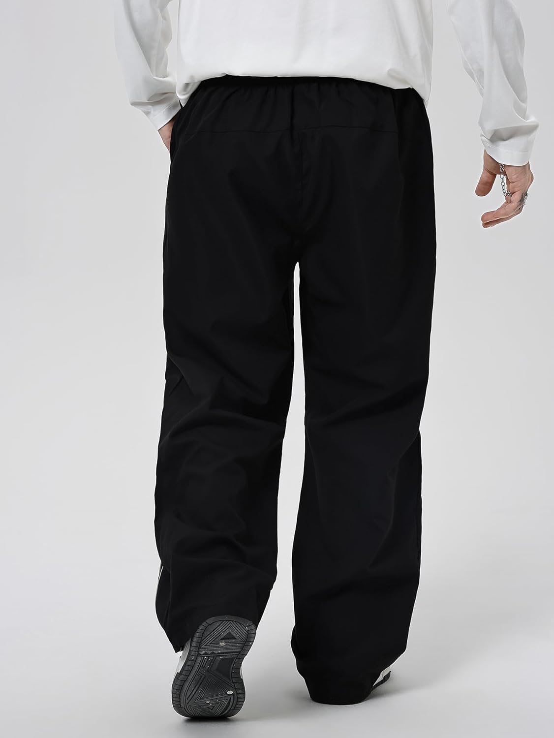 SOLY HUX Men's Parachute Pants Y2k Baggy Sweatpants Wide Leg Drawstring Waist Casual Pants Streetwear - Image 2