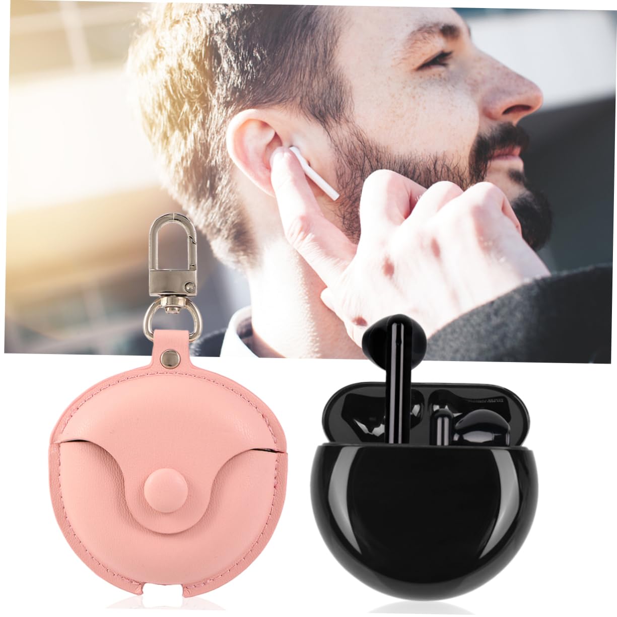 Angoily 3pezzi Custodia Protettiva Pu Per Auricolari Design Adorabile Resistente Ai Graffi e Agli Urti Per Amici e Famiglia Elegante