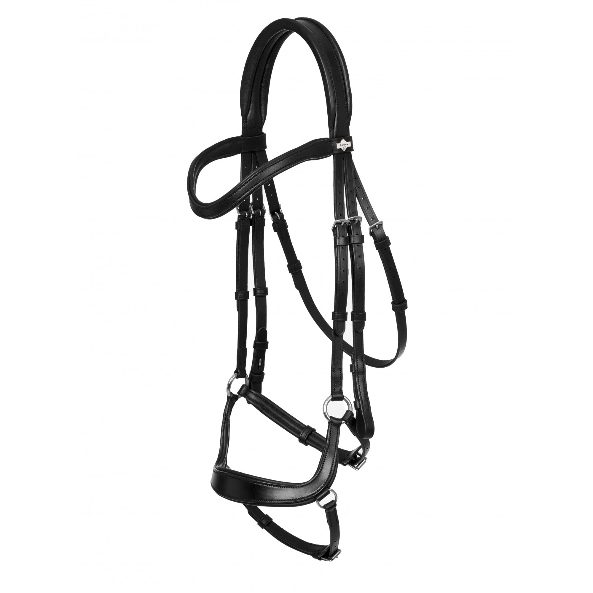 LeMieux Arika Drop Bridle - Black/Silver Extra Full — image 1