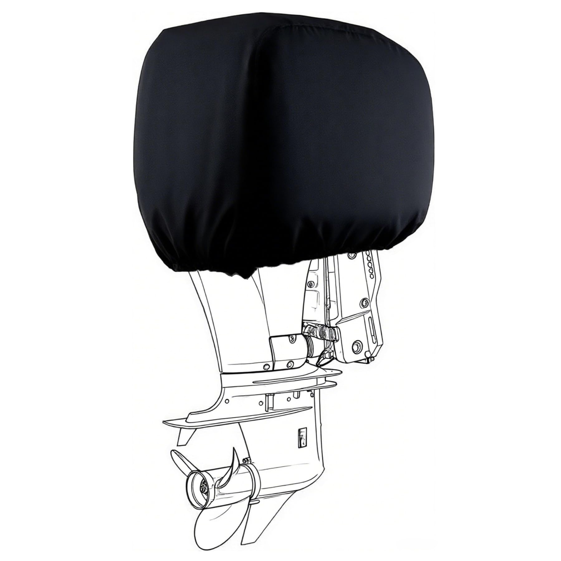 Photo 1 of Boat Marine Outboard Engine Cover for Mercury Yamaha Honda 30 40 50 60 HP Heavy Duty Hood Motor Cowling Lightweight Protector