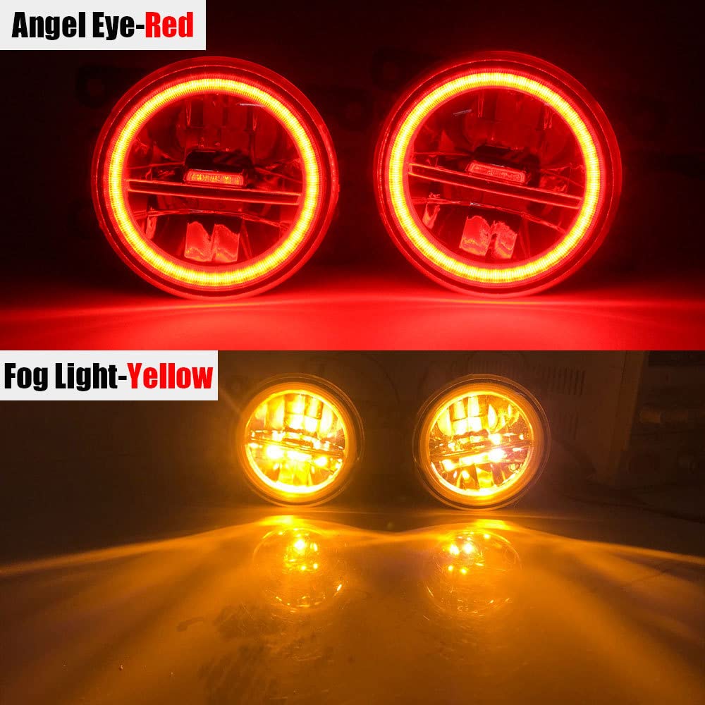 2 Szt Samochód H11 Led światła Przeciwmgielne 40W Angel Eye 4000LM światła Do Jazdy Dziennej 12V Dla Peugeot 301 2012-2018