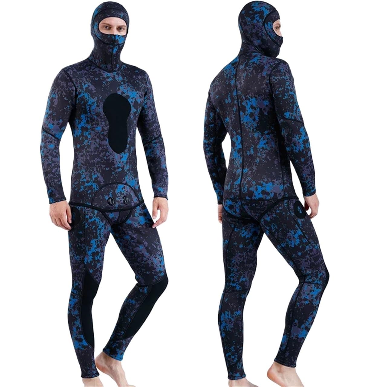 Tuta da Immersione in Neoprene Muta Mimetica da 3,0 mm Set 2 Pezzi for Pesca Subacquea e
