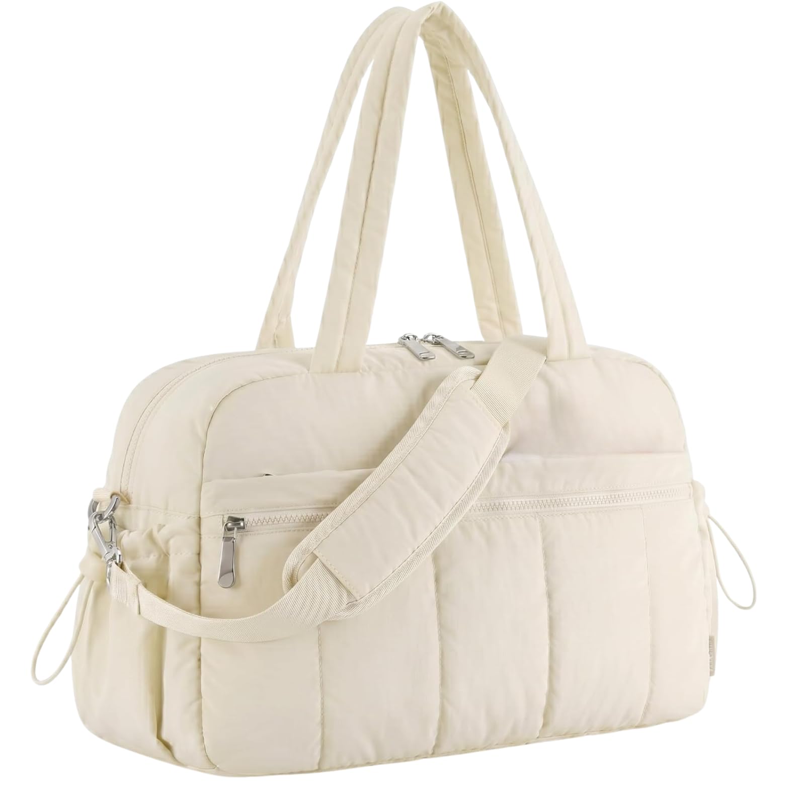 Womens Gym Bag Lightweight Weekend Overnight Bag with Wet Pocket, EasyJet Underseat Cabin Bags Ryanair Carry On, Travel Duffle Bags for Sports, Shopping (Beige) โ image 1