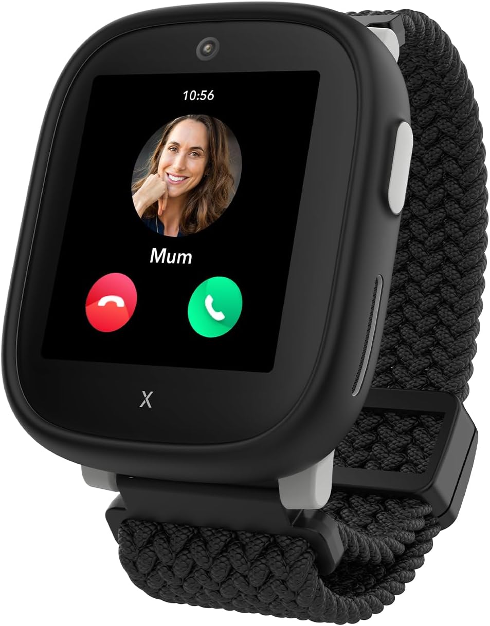 X6 Play - Watch Phone for Children (4G) - Calls, Messages, Kids School Mode, SOS Function, GPS Location, Camera and Pedometer - Including 3 months free subscription (BLACK)