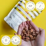 Handfuel Lemon Marcona Almonds, Hand Roasted Salted Almonds, 10g of Protein, Proudly Canadian Made Plant Based Flavoured Nuts, Gluten Free - 150 Grams
