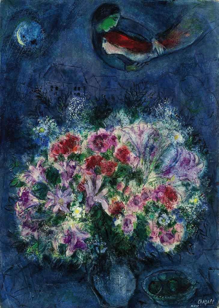 Waeta Rnvzx Marc Chagall Poster Magical lily Abstract Canvas Wall Art Marc Chagall Prints Marc Chagall Painting For Modern Home Decor Pictures 50X70cm No Frame